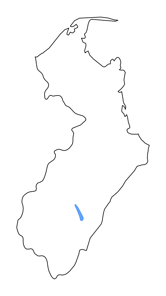 Carte de contour de Tasman, New Zealand avec lacs et rivières.