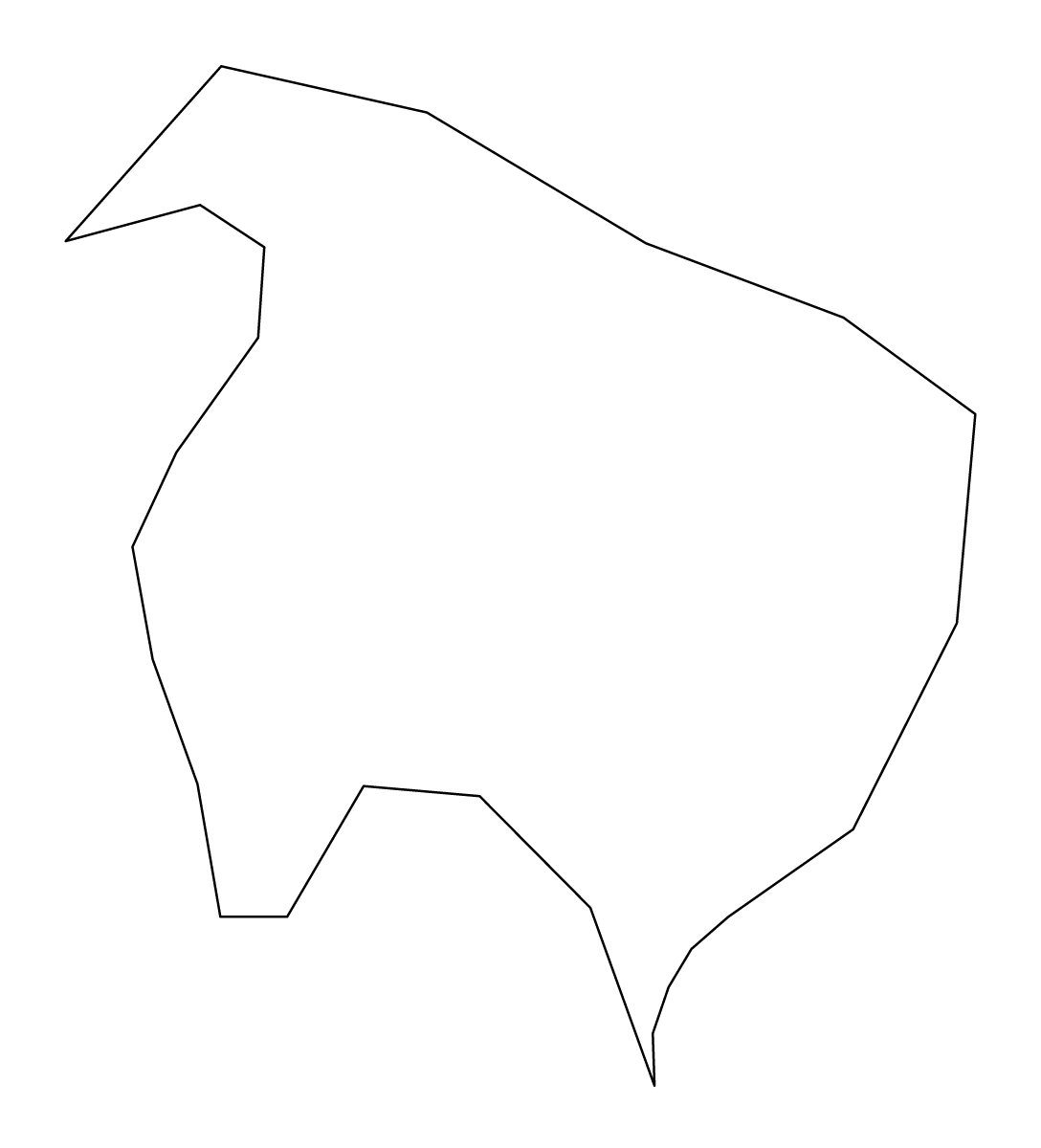 Carte de contour de Norfolk Island (territoire).