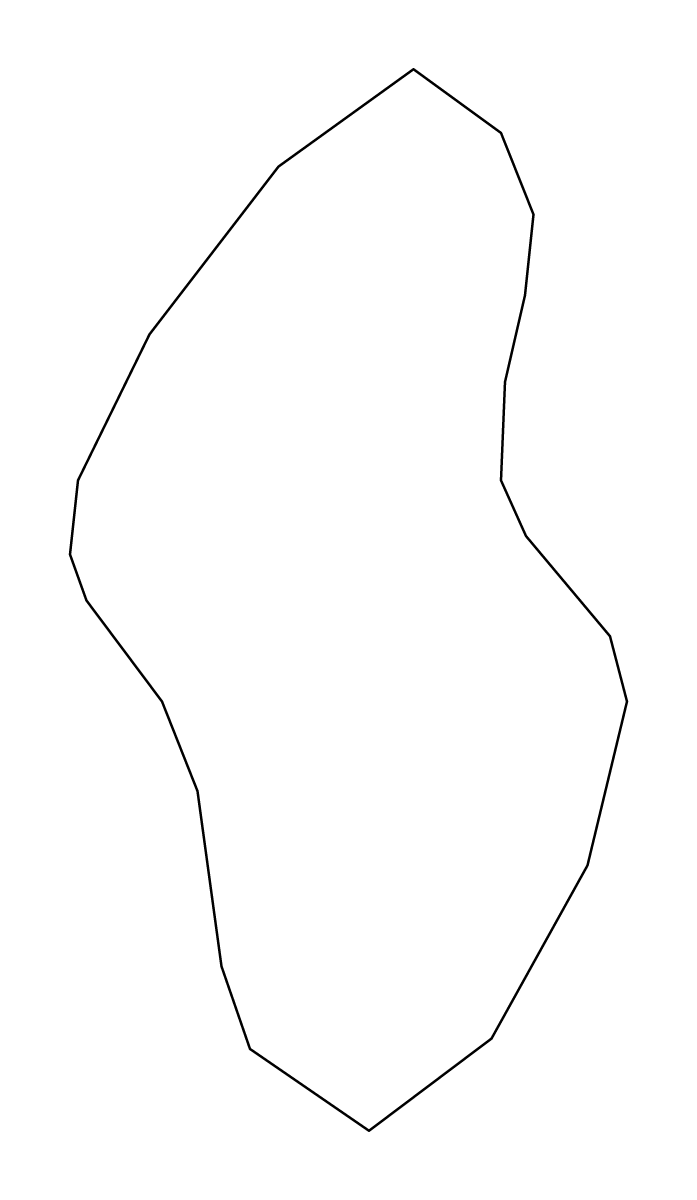Mapa de contorno de Tinian, Northern Mariana Islands.