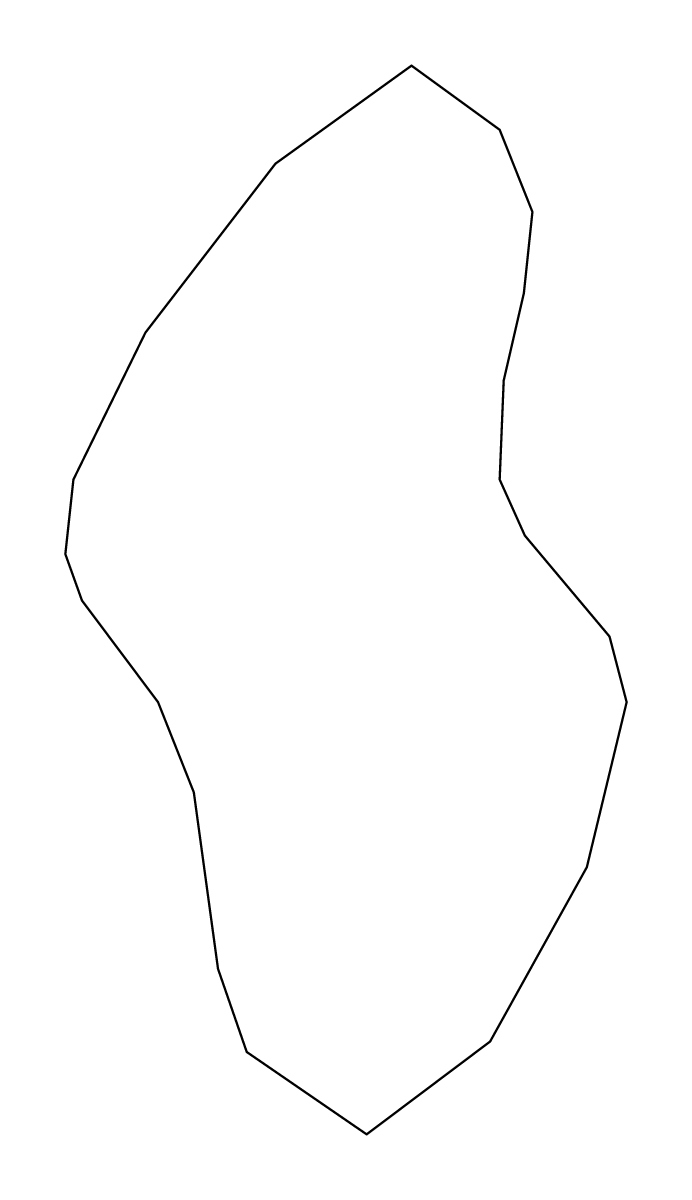 Mapa de contorno de Tinian, Northern Mariana Islands.
