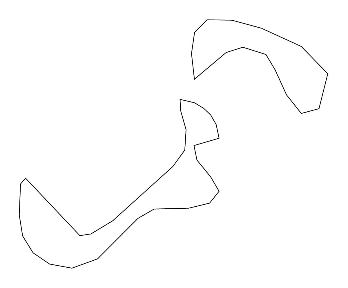 Mapa de contorno de Koror, Palau.
