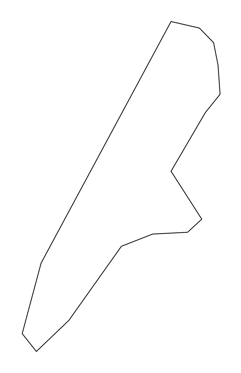 Mapa de contorno de Peleliu, Palau.