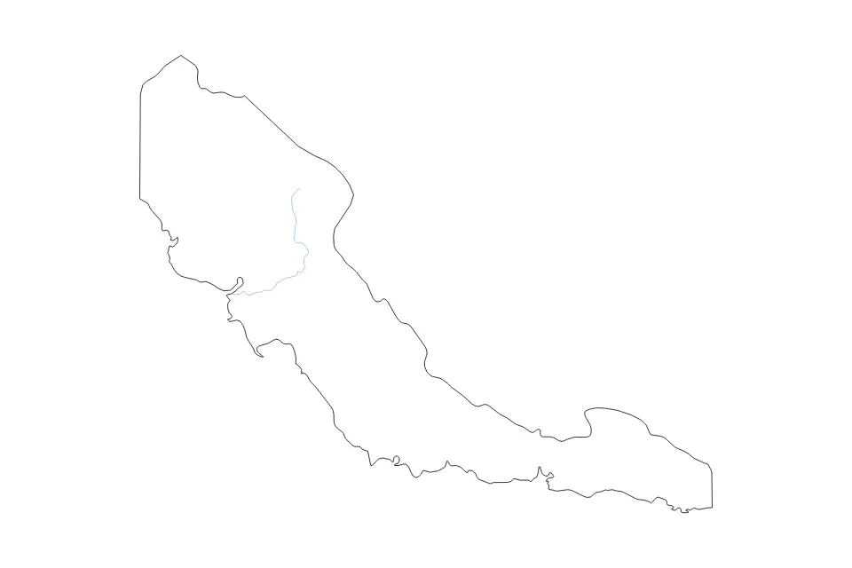 Mapa de Central, Papua New Guinea de tipo contorno y ríos para Oceanía, con contorno y ríos con límites limpios.