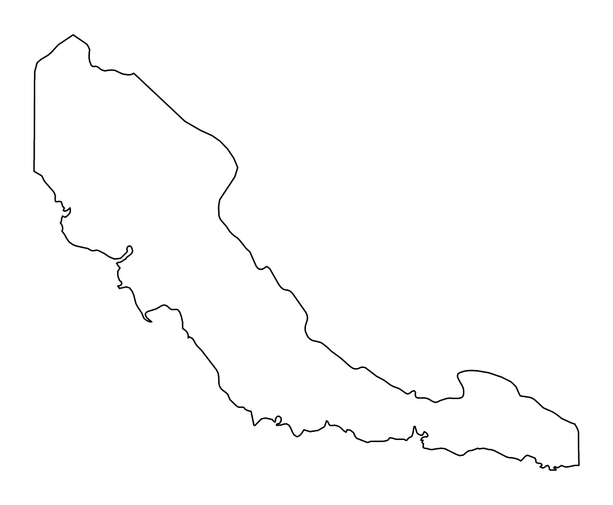 Mapa de contorno de Central, Papua New Guinea con ríos.