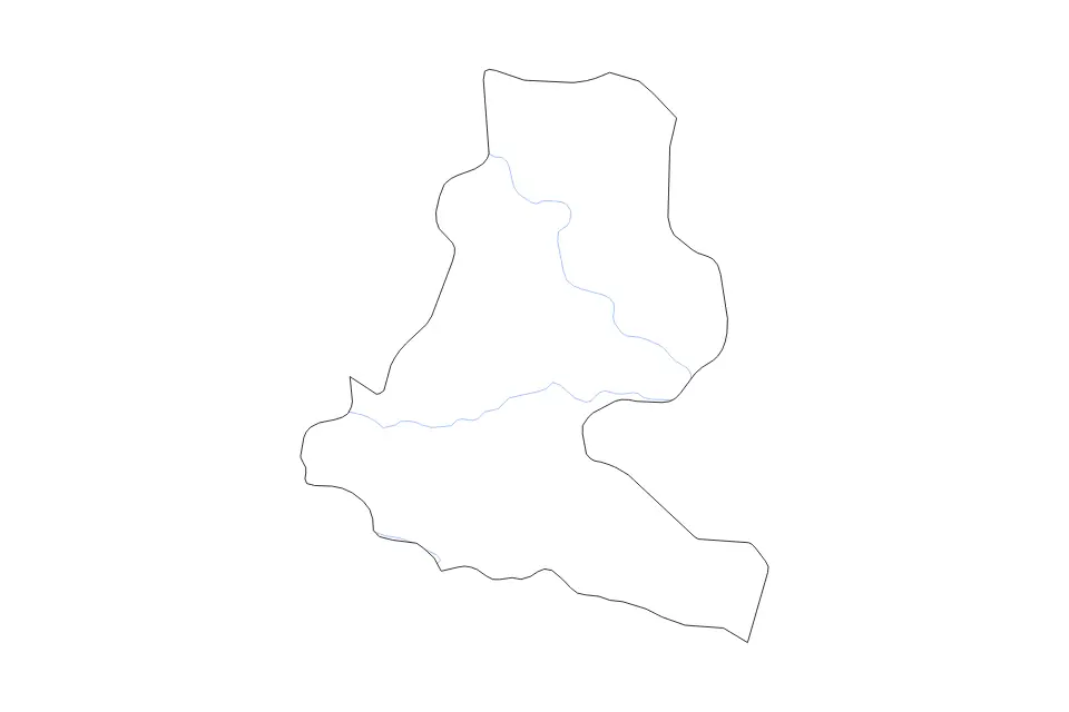Outline map of Chimbu, Papua New Guinea with subdivision borders and rivers.