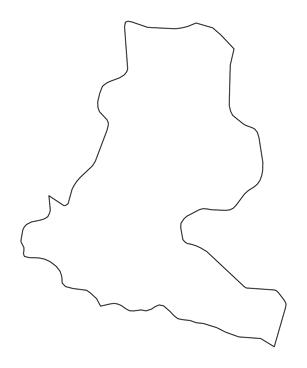 Mapa de contorno de Chimbu, Papua New Guinea con ríos.