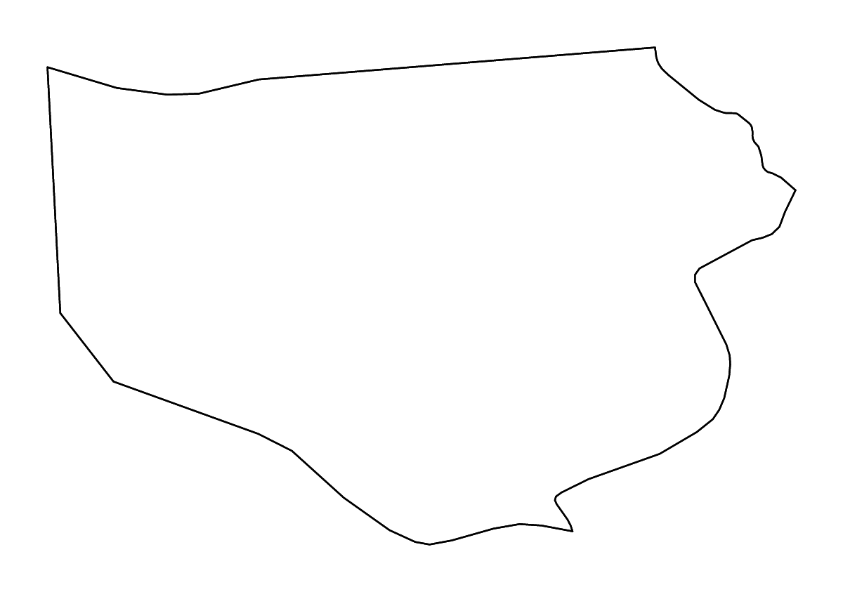 Mapa de contorno de Enga, Papua New Guinea con ríos.