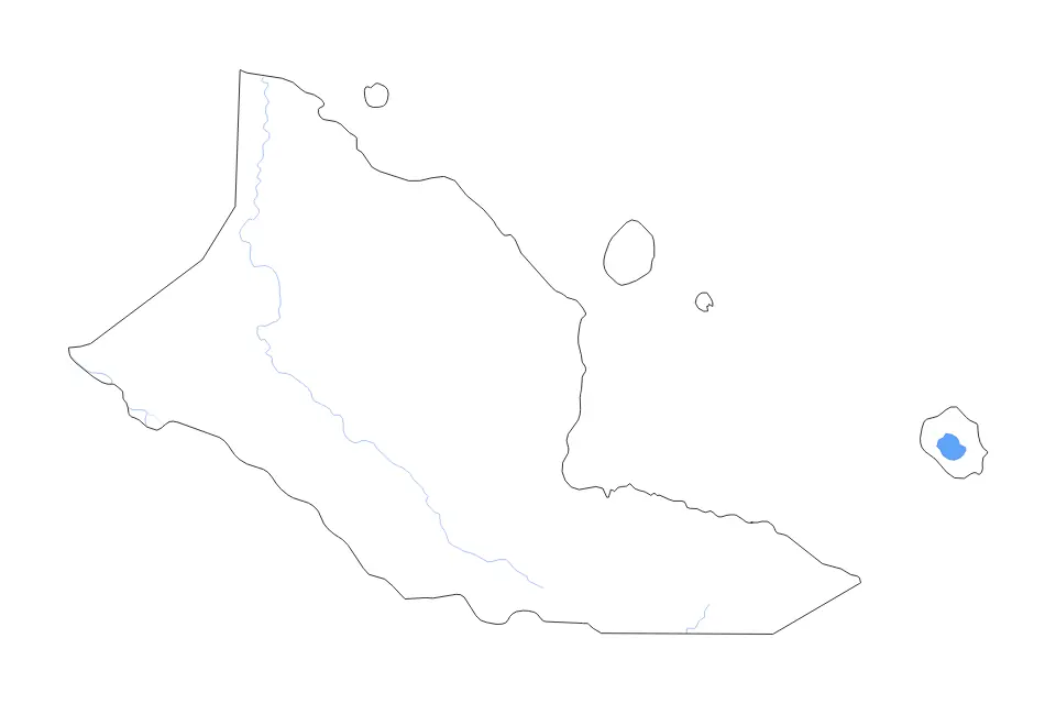 Mapa de Madang, Papua New Guinea de tipo contorno, lagos y ríos para Oceanía, con contorno, lagos y ríos con elementos de agua como Lake Wisdom.