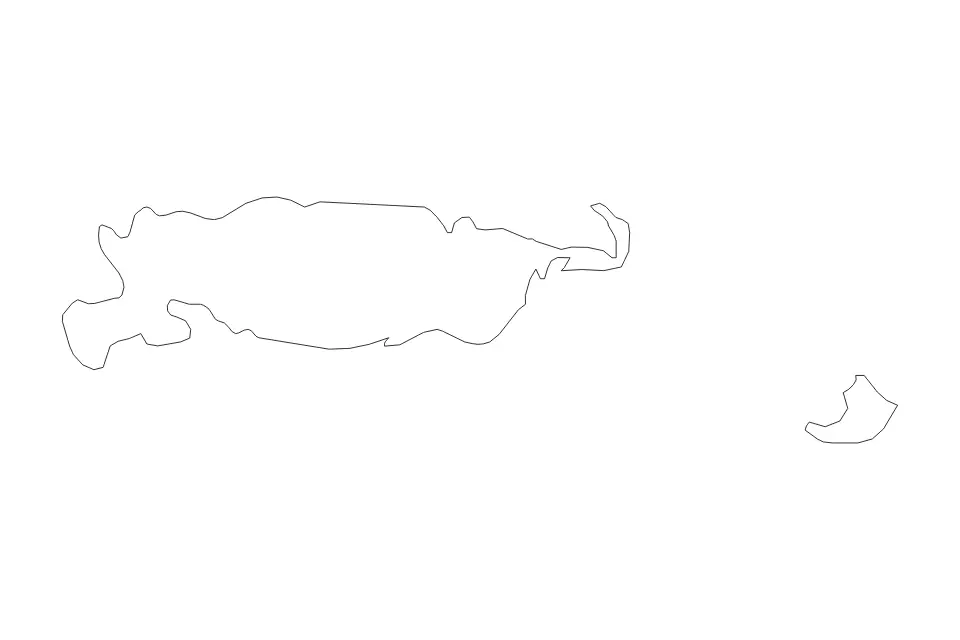 Mapa de Manus, Papua New Guinea de tipo contorno para Oceanía, con contorno con límites limpios.