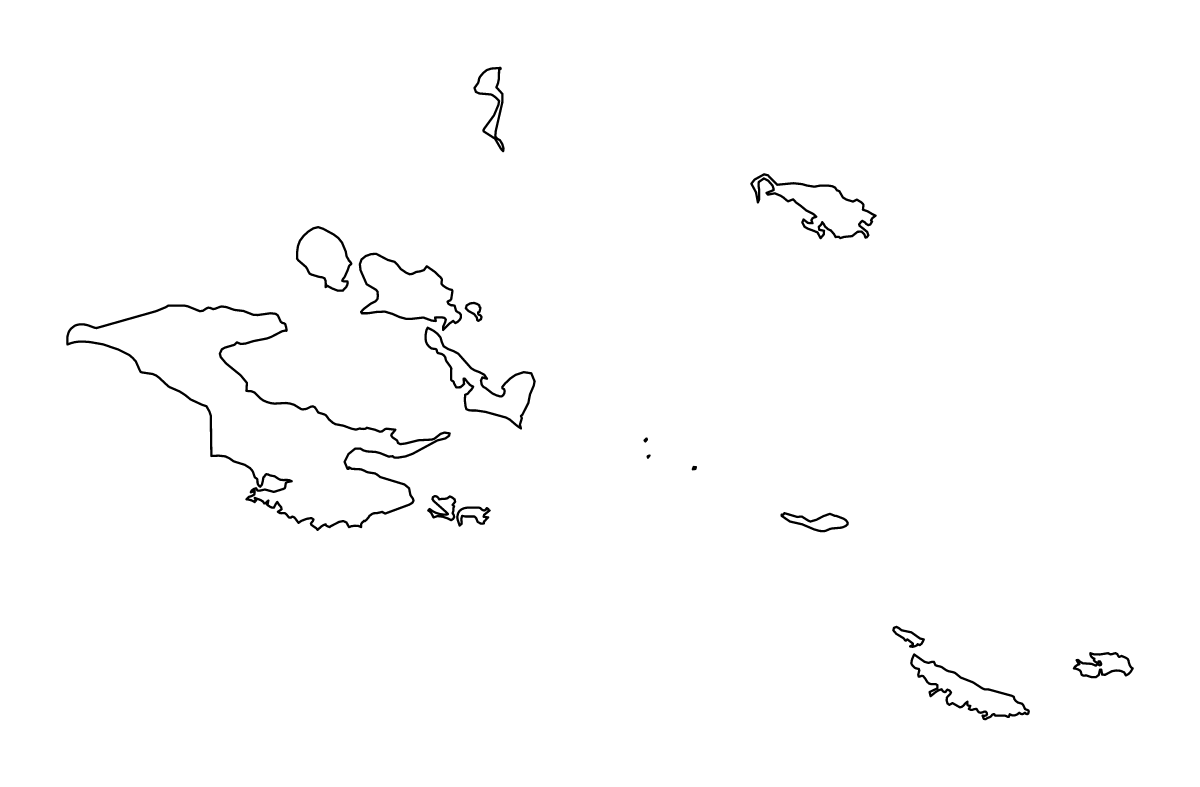 Carte de contour de Milne Bay, Papua New Guinea.