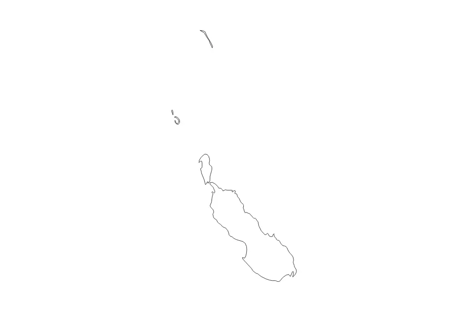 Carte de of Bougainville, Papua New Guinea de type contour pour Océanie, montrant contour avec des limites nettes.