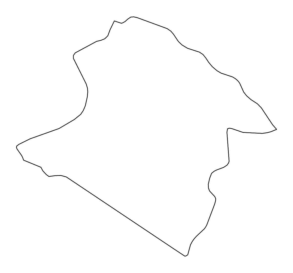 Carte de contour de Western Highlands, Papua New Guinea avec rivières.