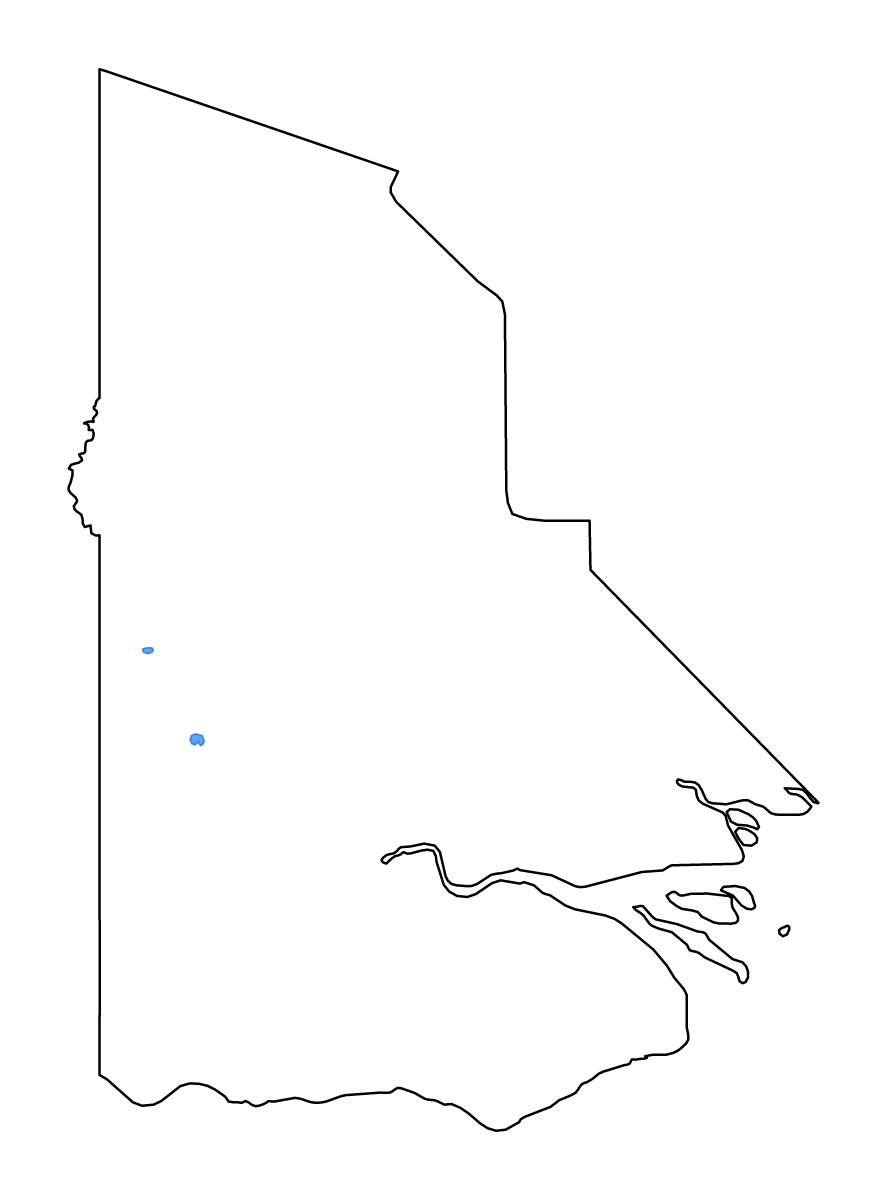 Outline map of Western, Papua New Guinea with lakes and rivers.