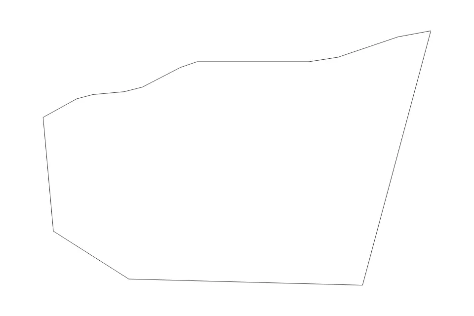 Outline map of Gaga'ifomauga Administrative Area, Samoa with subdivision borders.