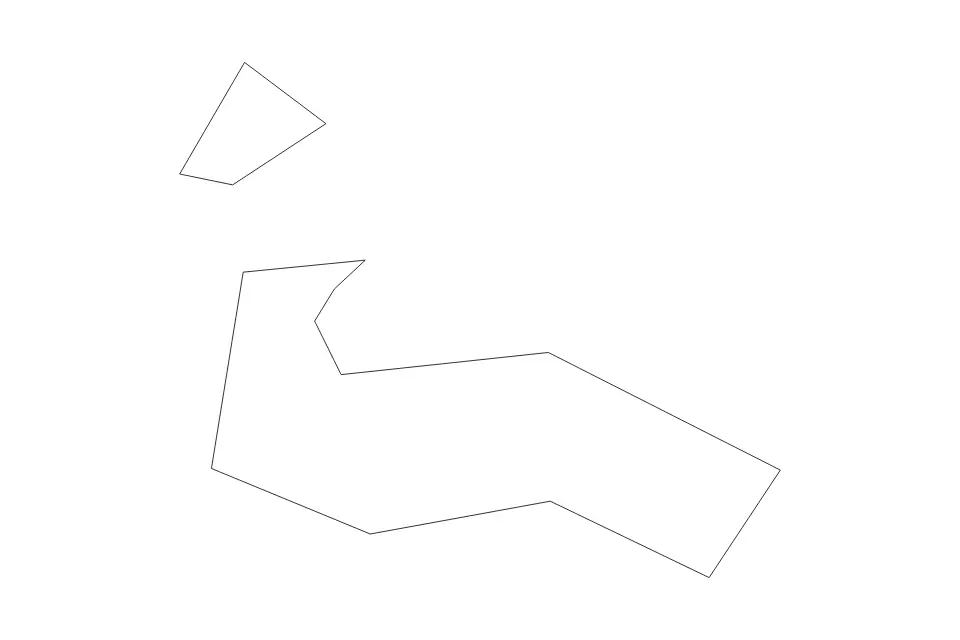 Outline map of Va'a-o-Fonoti Administrative Area, Samoa with subdivision borders.