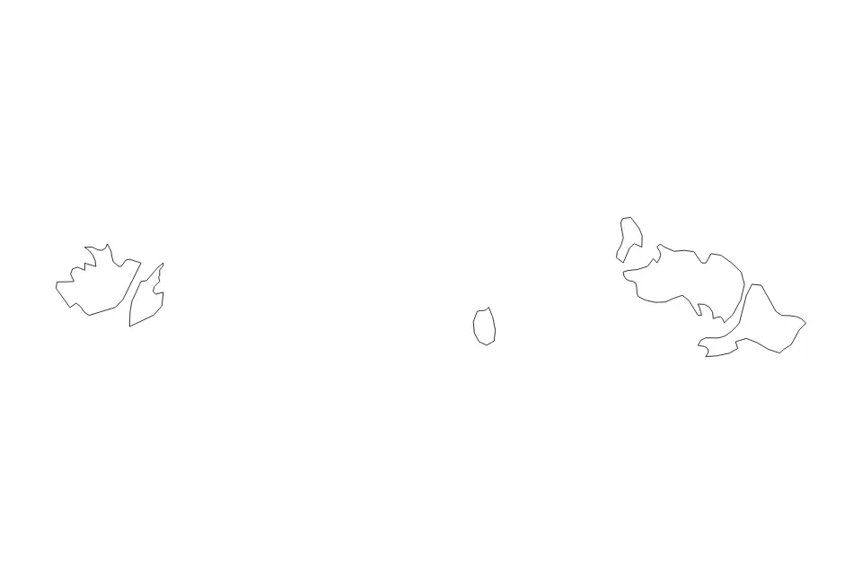 Outline map of Central, Solomon Islands with subdivision borders.