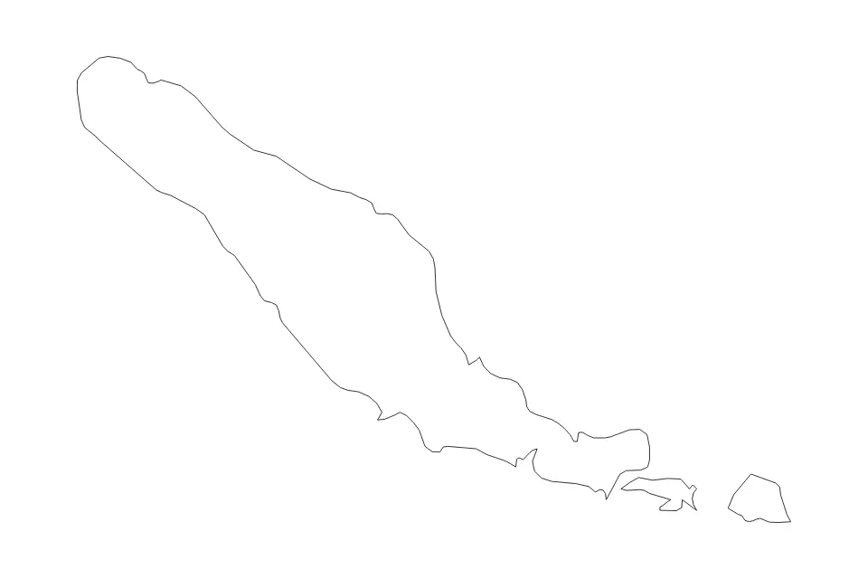 Carte de Choiseul, Solomon Islands de type contour pour Océanie, montrant contour avec des limites nettes.