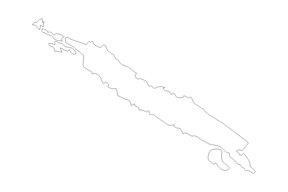 Mapa de Isabel, Solomon Islands de tipo contorno para Oceanía, con contorno con límites limpios.