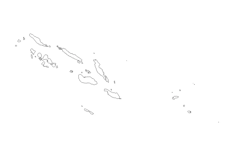 Vista previa del mapa de contorno de Solomon Islands