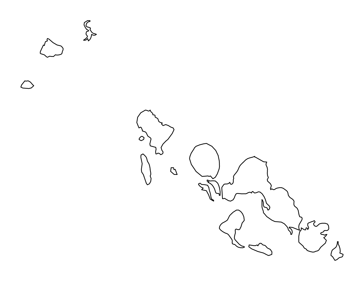 Carte de contour de Western, Solomon Islands.