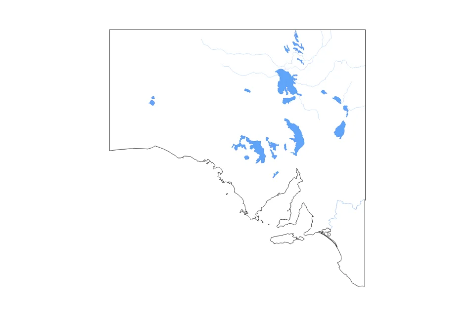 Aperçu de la carte de contour de South Australia