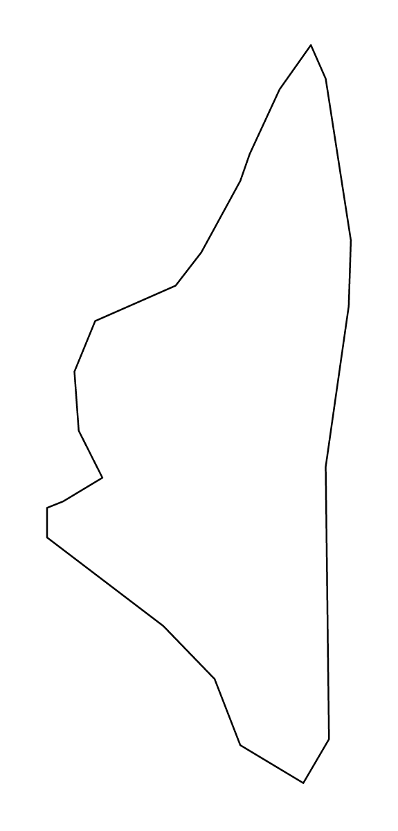 Mapa de contorno de ʻEua, Tonga.