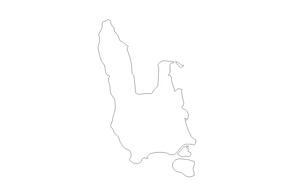 Mapa de Sanma, Vanuatu de tipo contorno para Oceanía, con contorno con límites limpios.