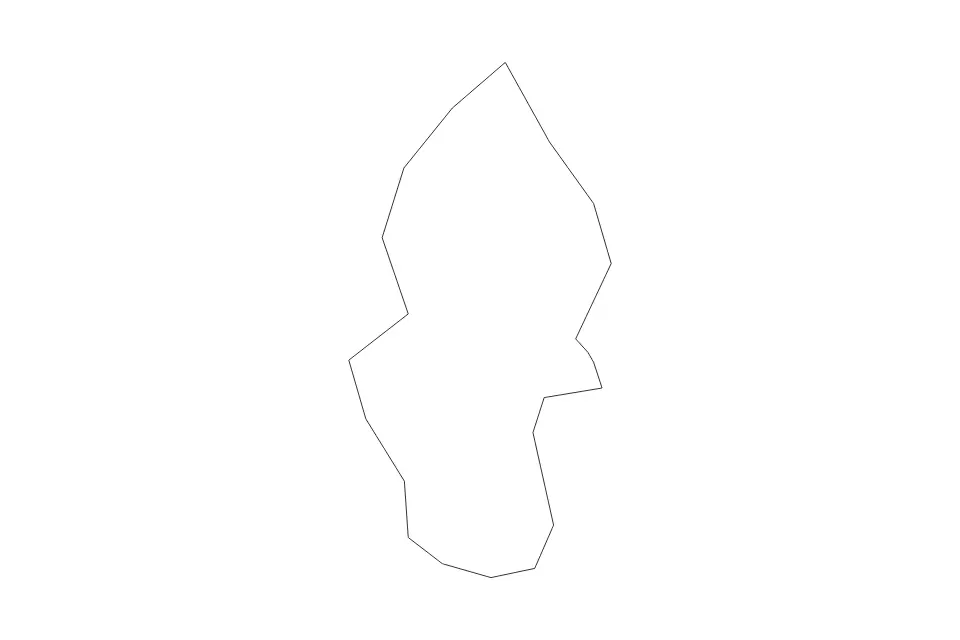 Mapa de Uvea, Wallis And Futuna Islands de tipo contorno para Oceanía, con contorno con límites limpios.