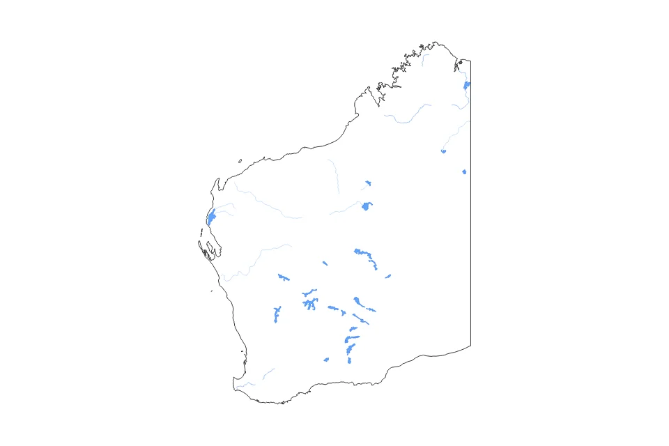 Aperçu de la carte de contour de Western Australia