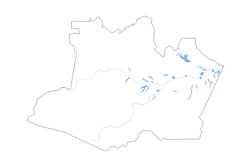 Aperçu de la carte de contour de Amazonas