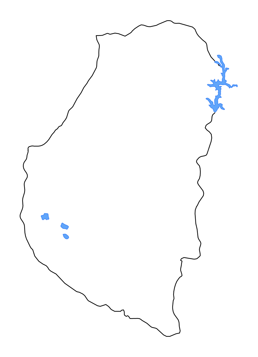 Carte de contour de Entre Ríos, Argentina avec lacs et rivières.