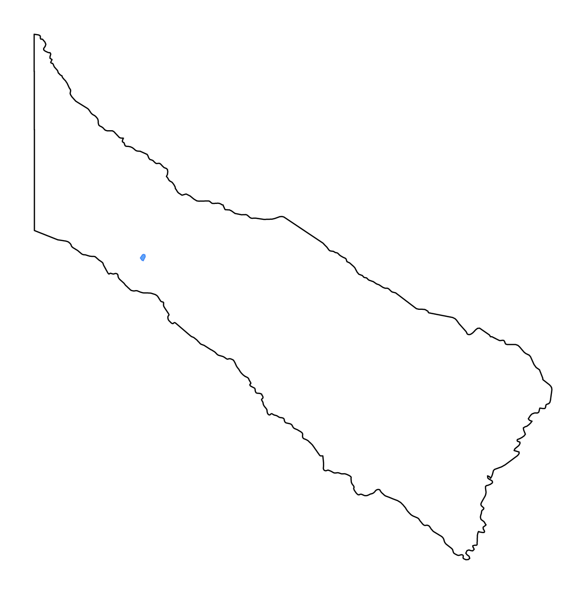 Mapa de contorno de Formosa, Argentina con lagos y ríos.