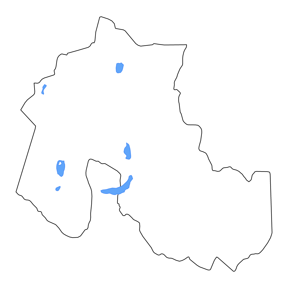 Mapa de contorno de Jujuy, Argentina con lagos y ríos.