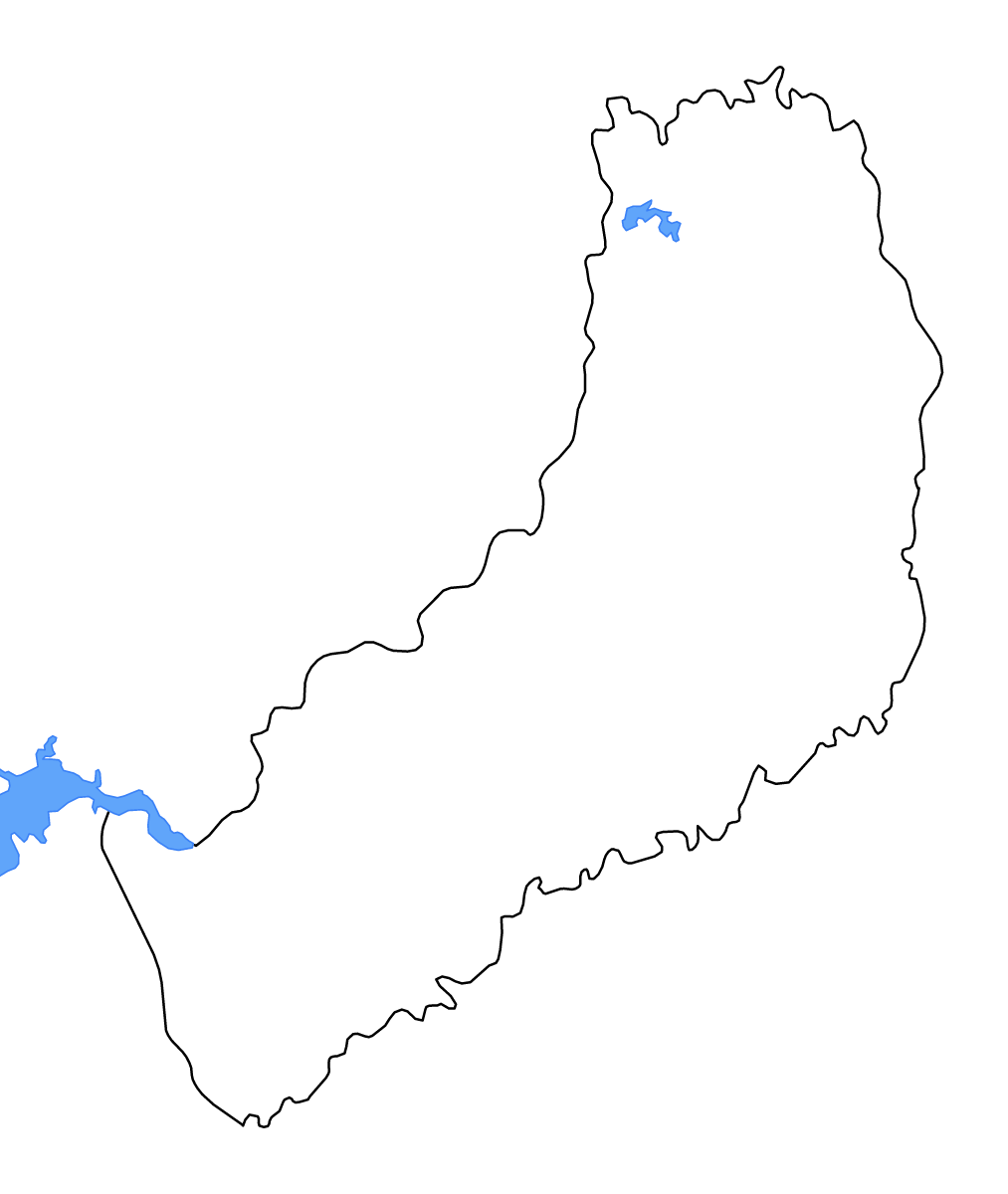 Carte de contour de Misiones, Argentina avec lacs et rivières.