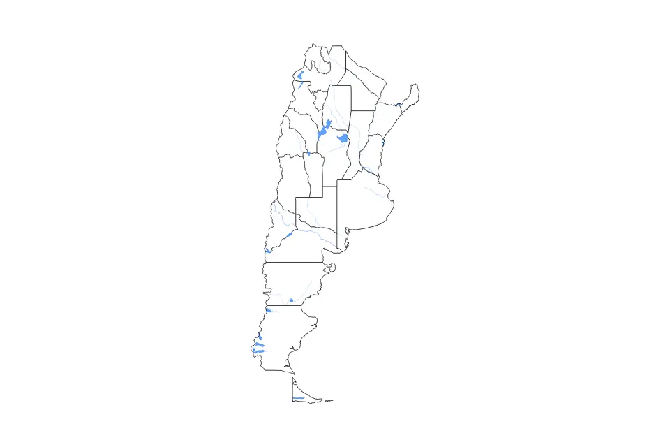 Vista previa del mapa de contorno de Argentina