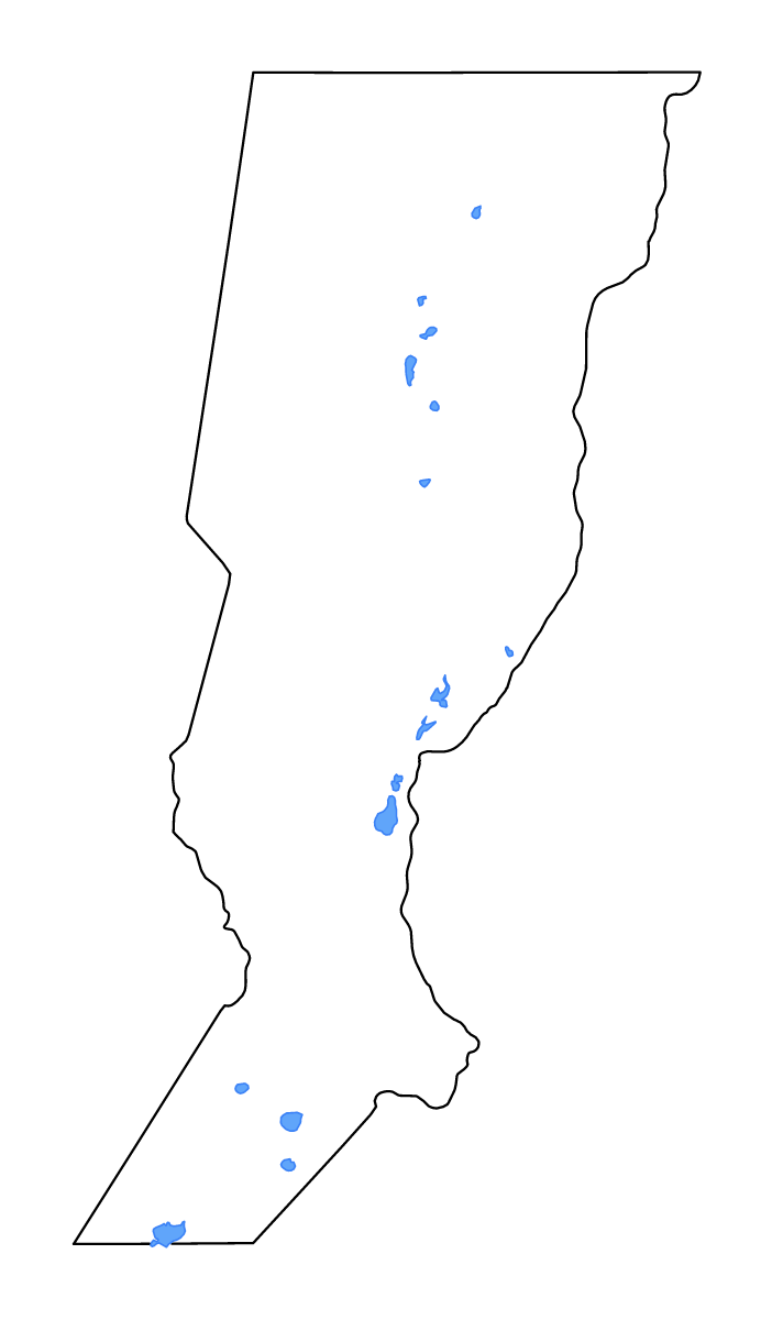 Carte de contour de Santa Fe, Argentina avec lacs et rivières.