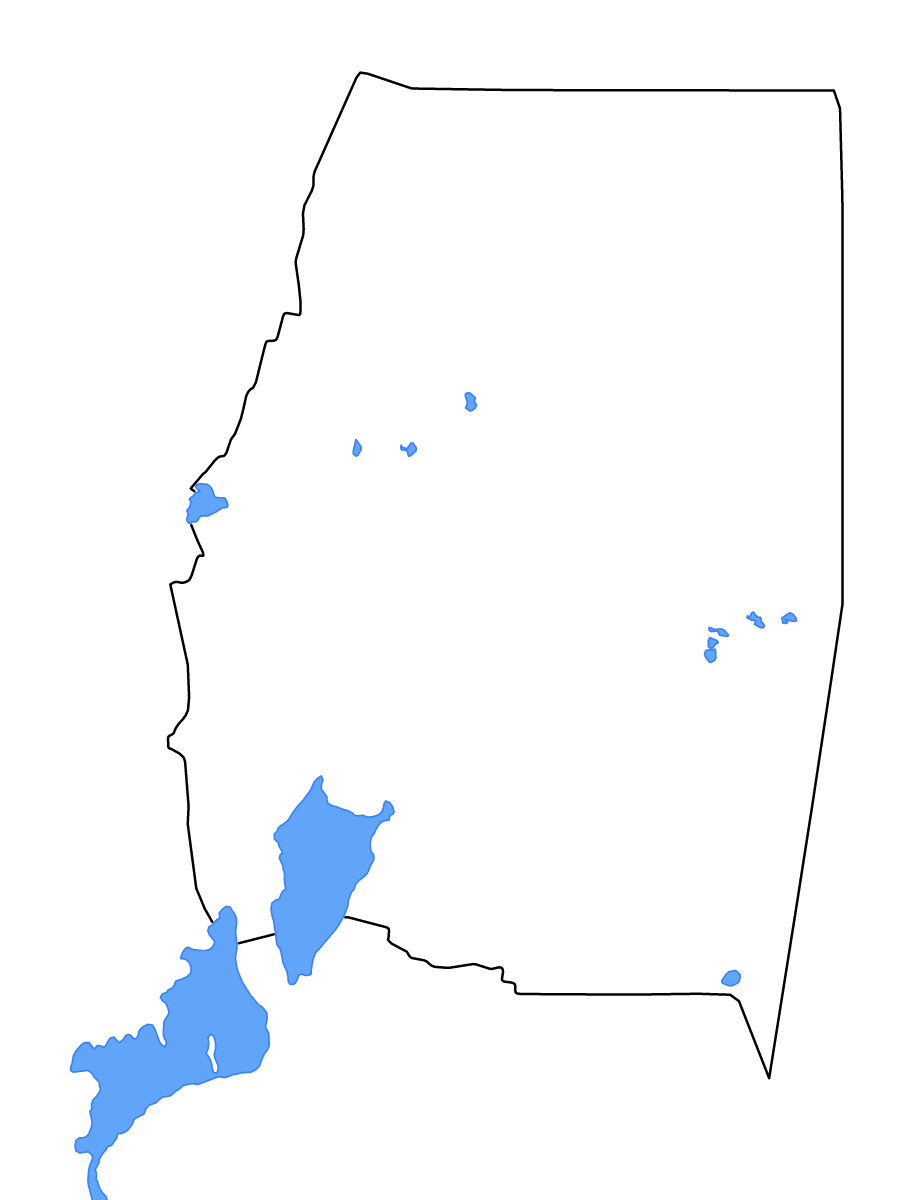 Carte de contour de Santiago del Estero, Argentina avec lacs et rivières.