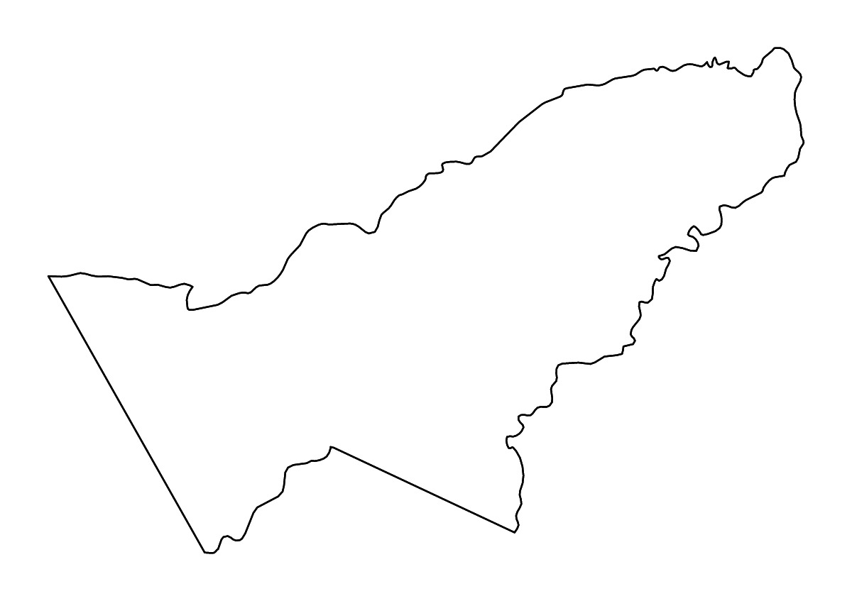 Mapa de contorno de Pando, Bolivia con ríos.