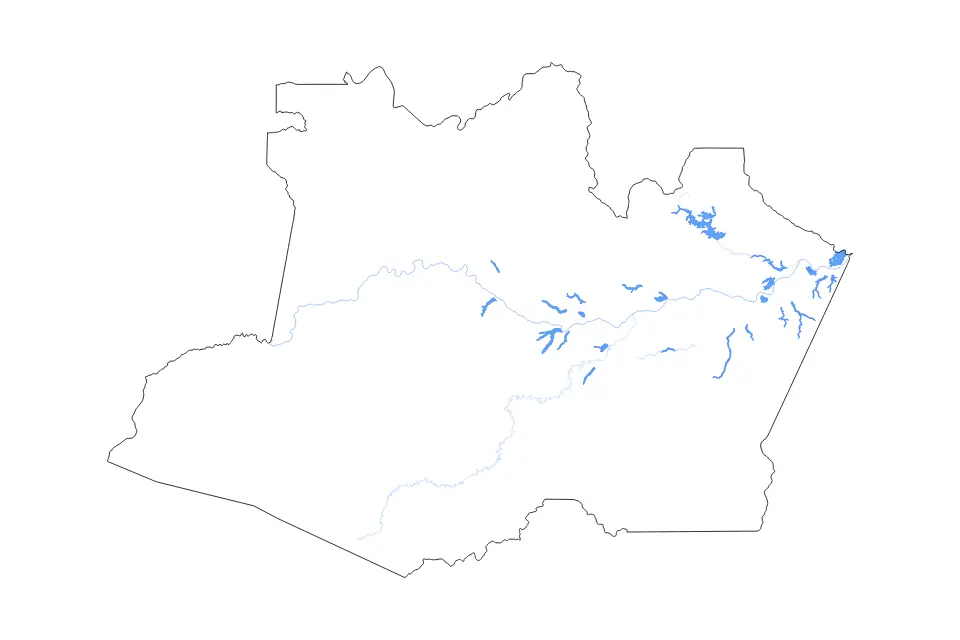 Vista previa del mapa de contorno de Amazonas