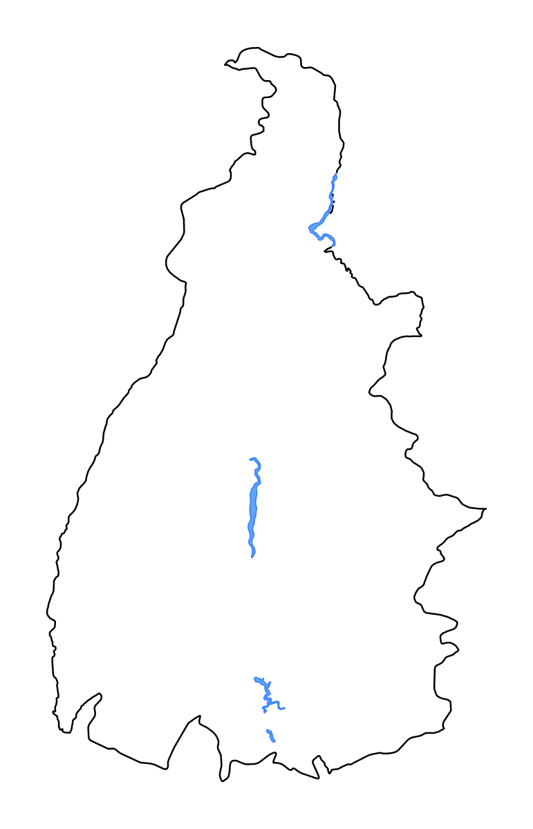 Carte de contour de Tocantins, Brazil avec lacs et rivières.