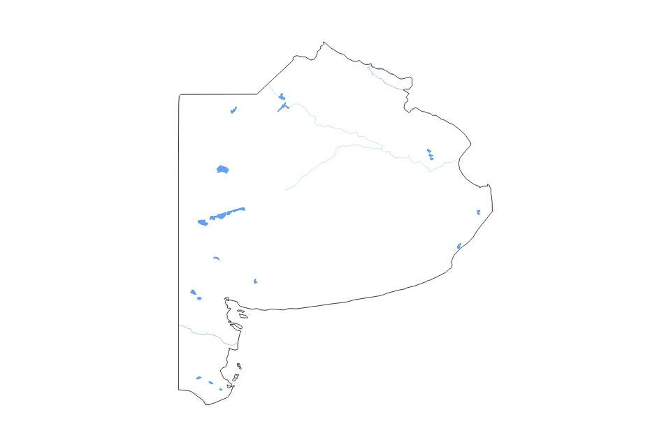 Aperçu de la carte de contour de Buenos Aires Province