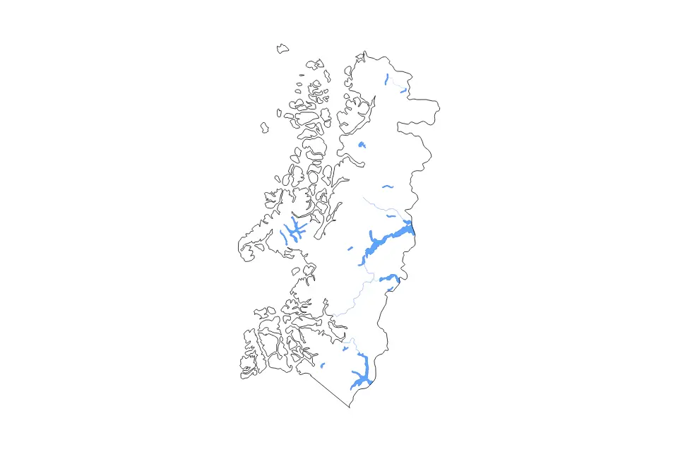 Aysén outline map preview