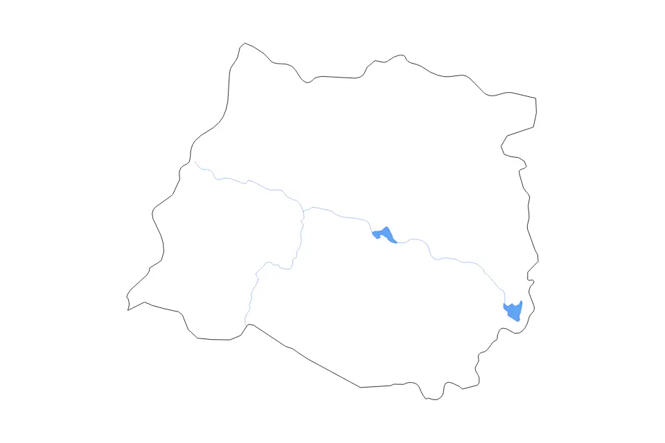Mapa de Maule, Chile de tipo contorno, lagos y ríos para América del Sur, con contorno, lagos y ríos con elementos de agua como Laguna del Maule y Embalse Colbún.