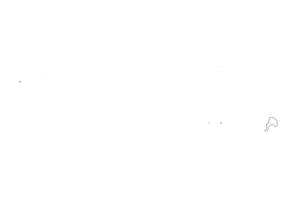 Outline map of Valparaíso, Chile with subdivision borders and rivers.
