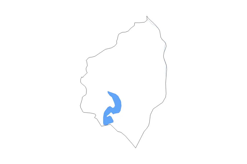 Mapa de Atlántico, Colombia de tipo contorno, lagos y ríos para América del Sur, con contorno, lagos y ríos con elementos de agua como Embalse de Guájaro.