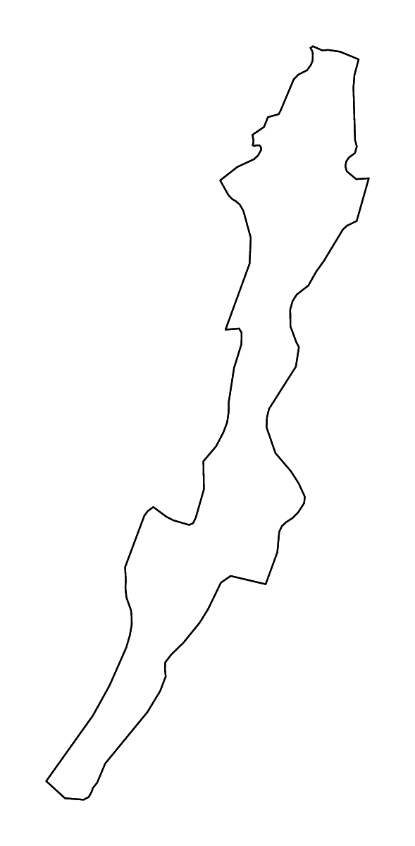 Mapa de contorno de Bogotá, Colombia con ríos.