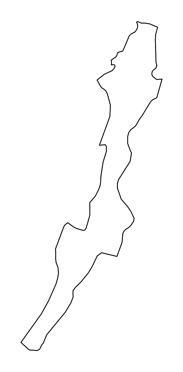 Mapa de contorno de Bogotá, Colombia con ríos.