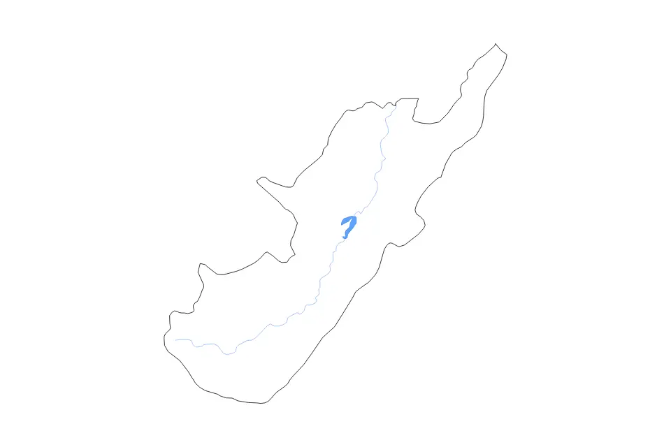 Mapa de Huila, Colombia de tipo contorno, lagos y ríos para América del Sur, con contorno, lagos y ríos con elementos de agua como Represa de Betania.