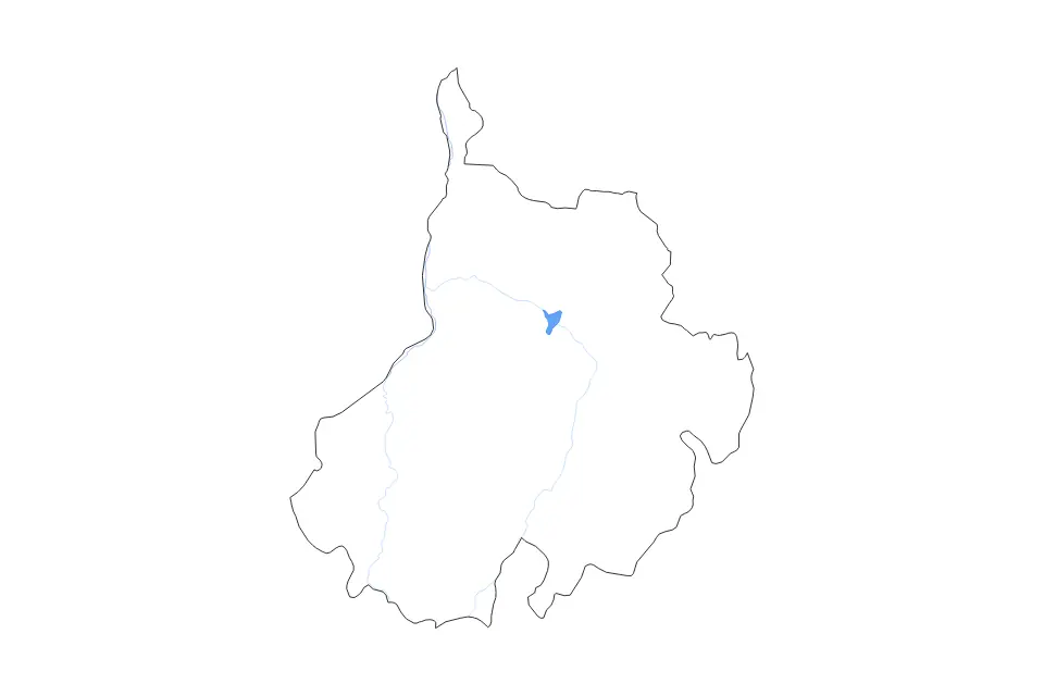 Carte de Santander, Colombia de type contour, lacs et rivières pour Amérique du Sud, montrant contour, lacs et rivières avec des éléments hydrographiques comme Embalse Topocoro.