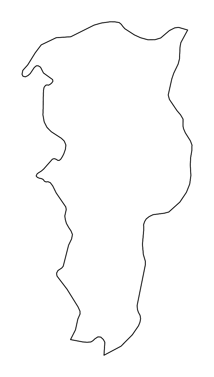 Carte de contour de Bolívar, Ecuador avec rivières.